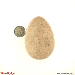 Cream Moonstone Egg #4 - 2 1/4" to 2 1/2"    from Stonebridge Imports