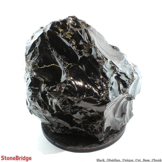 Obsidian Black Boulder Cut-Base U#80 - 15 1/2"    from Stonebridge Imports