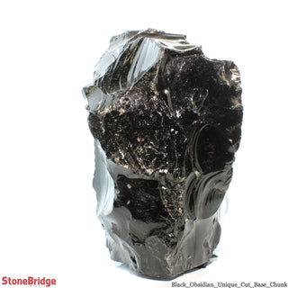 Obsidian Black Boulder Cut-Base U#60 - 15 1/2"    from Stonebridge Imports