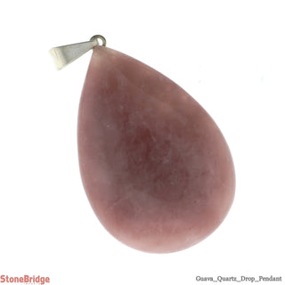 Guava Quartz Drop Pendant - 34mm x 25mm    from Stonebridge Imports