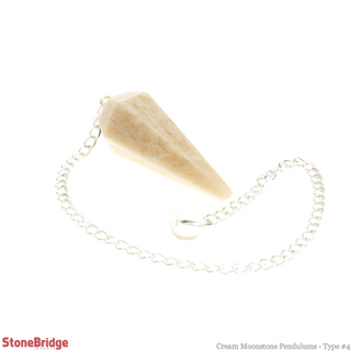Moonstone Cream Pendulum 6 Facets & Bead    from Stonebridge Imports