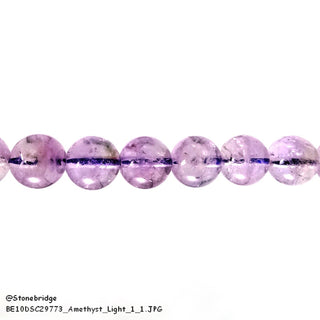 Amethyst Light Purple Round Strand 7" 10mm    from Stonebridge Imports