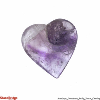 Amethyst Crystal Puffy Heart #3 1 1/2" to 2 1/2"    from Stonebridge Imports