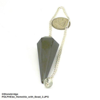 Hematite Pendulum 6 Facets & Bead    from Stonebridge Imports