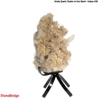 Smoky Quartz Cluster on Iron Stand U#28    from Stonebridge Imports