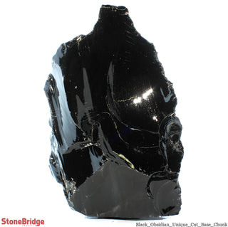 Obsidian Black Boulder Cut-Base U#51 - 17 1/2"    from Stonebridge Imports