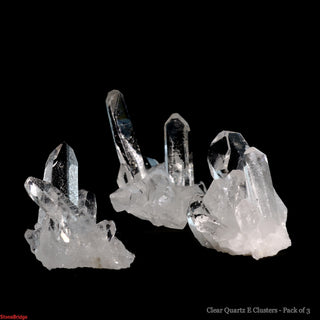 Clear Quartz E Clusters - 3 Pack    from Stonebridge Imports