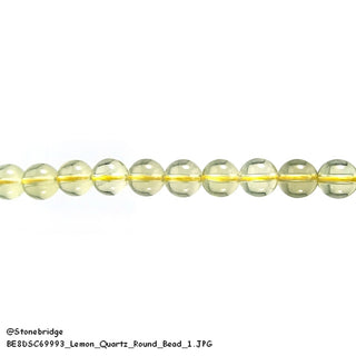 Lemon Quartz - Round Strand 7" - 8mm    from Stonebridge Imports