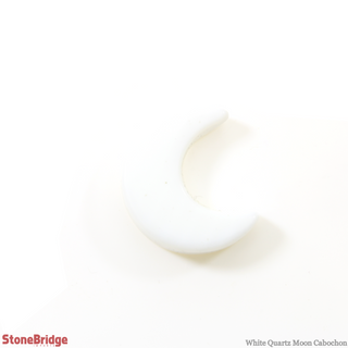 White Quartz Moon Cabochon - 3/4"    from Stonebridge Imports