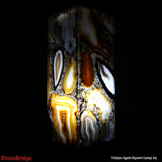 Agate Slice Tower Lamp U#5 - 40cm    from Stonebridge Imports