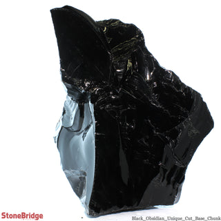 Obsidian Black Boulder Cut-Base U#55 - 18 3/4"    from Stonebridge Imports