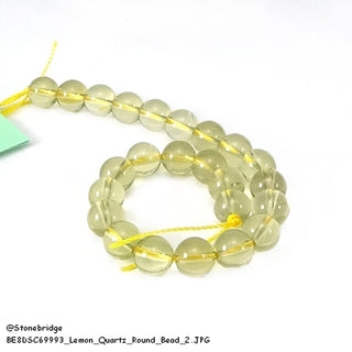 Lemon Quartz - Round Strand 7" - 8mm    from Stonebridge Imports