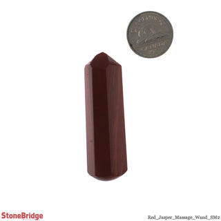 Red Jasper Pointed Massage Wand - Small #1 - 1 1/2'' to 2 1/2"    from Stonebridge Imports
