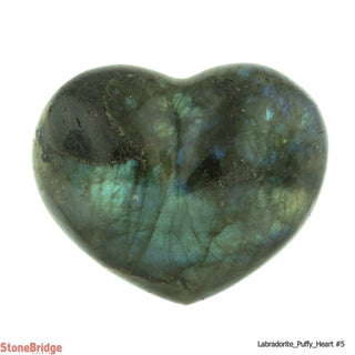 Labradorite High Flash Puffy Heart #5 - 2" to 3"    from Stonebridge Imports