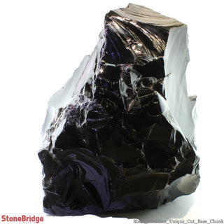 Obsidian Black Boulder Cut-Base U#84 - 23"    from Stonebridge Imports