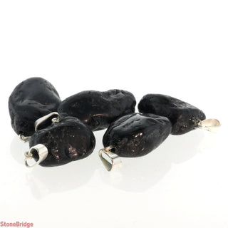 Black Tourmaline Tumbled Pendants - 5 Pack    from Stonebridge Imports