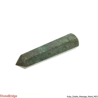 Ruby in Fuchsite Pointed Massage Wand - Medium #1 - 2" to 3"    from Stonebridge Imports