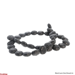 Black Lava Coin Strand #2    from Stonebridge Imports