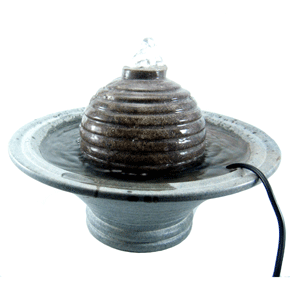 Soapstone Fountain Small - Carved Ball    from Stonebridge Imports