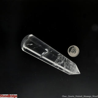 Clear Quartz A Pointed Massage Wand - Large #2 - 3 1/2" to 4 1/2"    from Stonebridge Imports