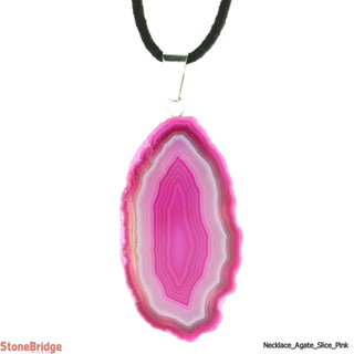 Pink Agate Slice Necklace    from Stonebridge Imports