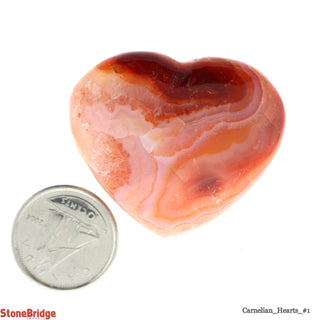 Carnelian Crystal Puffy Heart #1 - 15 to 24G    from Stonebridge Imports