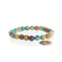 Turquoise Impression Jasper Round Bracelet - 8mm (Enhanced) from Stonebridge Imports