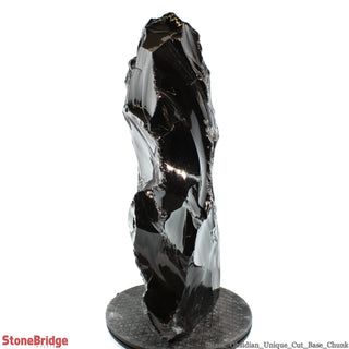 Obsidian Black Boulder Cut-Base U#79 - 25"    from Stonebridge Imports