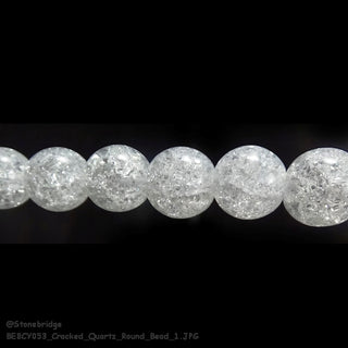 Crackle Quartz Round Strand 15" - 8mm    from Stonebridge Imports