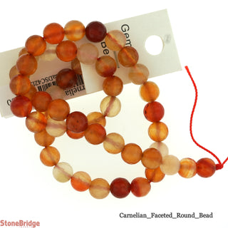 Carnelian Faceted - Round Strand 15" - 8mm    from Stonebridge Imports