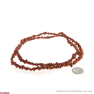 Goldstone Brown Chip Strands - 3mm to 5mm    from Stonebridge Imports