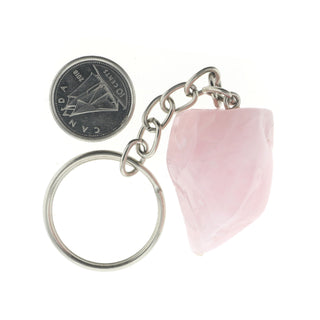 Keychain - Rose Quartz Tumbled    from Stonebridge Imports