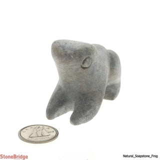 Frog Soapstone Carving Natural    from Stonebridge Imports
