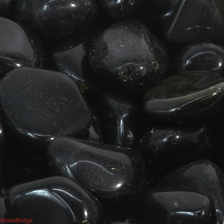 Obsidian Gold Sheen Tumbled Stones    from Stonebridge Imports
