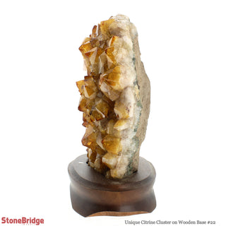 Citrine Cluster on Wood Base U#22 - 8 1/2"    from Stonebridge Imports