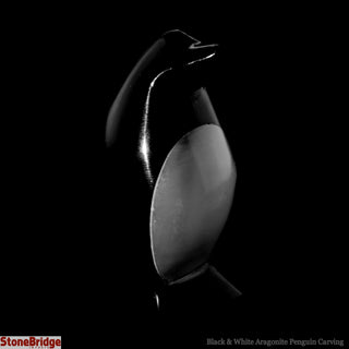 Black & White Aragonite Penguin Carving - 2 3/4" Tall    from Stonebridge Imports