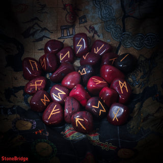 Red Jasper Runes Set    from Stonebridge Imports