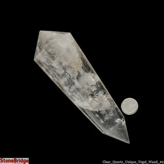 12 sided Vogel crystal wand - Clear Quartz - Unique #2 - 5 1/2" x 1 3/4"    from Stonebridge Imports