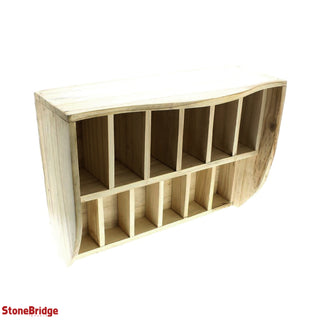 Wooden Crystals Tumbled Stone Display Stand - 12 Slots    from Stonebridge Imports