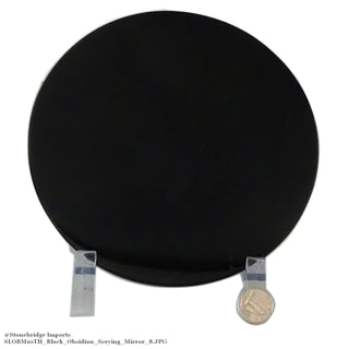 Obsidian Black Scrying Mirror - 10" Diameter    from Stonebridge Imports
