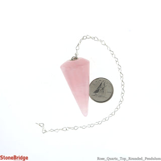 Rounded Rose Quartz Pendulum    from Stonebridge Imports