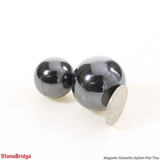 Hematite Magnetic Sphere Tiny - Pair    from Stonebridge Imports