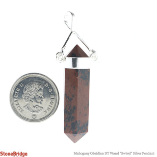 Mahogany Obsidian Double Terminated - Swivel Silver Pendant    from Stonebridge Imports