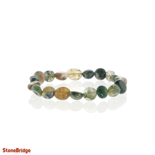 Agate Green Moss Tumbled Bracelets    from Stonebridge Imports