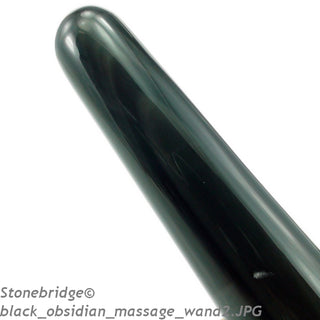Obsidian Rounded Massage Wand - Small #2 - 2 1/2" to 3 1/2"    from Stonebridge Imports