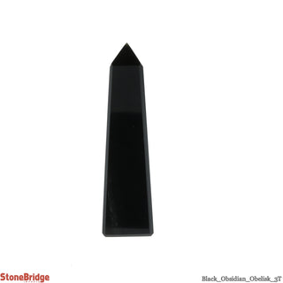 Black Obsidian Obelisk #3 Tall - 2 1/2" to 3 3/4"    from Stonebridge Imports