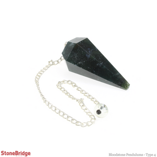 Bloodstone Pendulum 6 Facets & Bead    from Stonebridge Imports