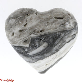 Zebra Onyx Heart #2 - 25 to 49g    from Stonebridge Imports