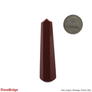 Red Jasper Pointed Massage Wand - Extra Small #1 - 1" to 2"    from Stonebridge Imports