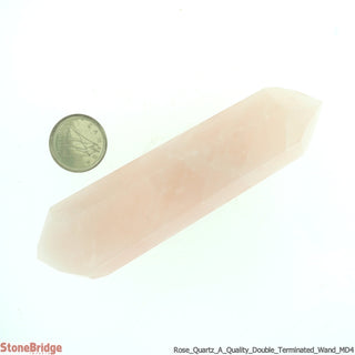 Rose Quartz A Double Terminated Massage Wand - Medium #2 - 3" to 4"    from Stonebridge Imports